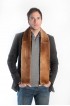 Beaver fur scarf for men